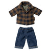 Brown Checked Shirt and Pants | Dad Mouse